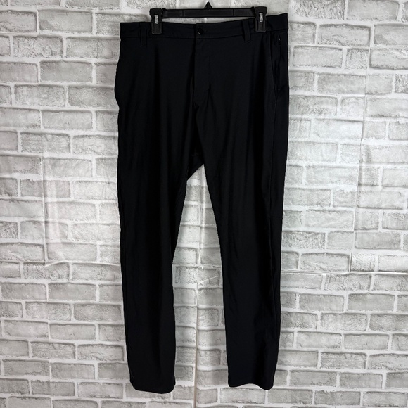 Lululemon ABC Commission Solid Black Performance Casual Pants Mens 32 x 32 - Picture 1 of 9